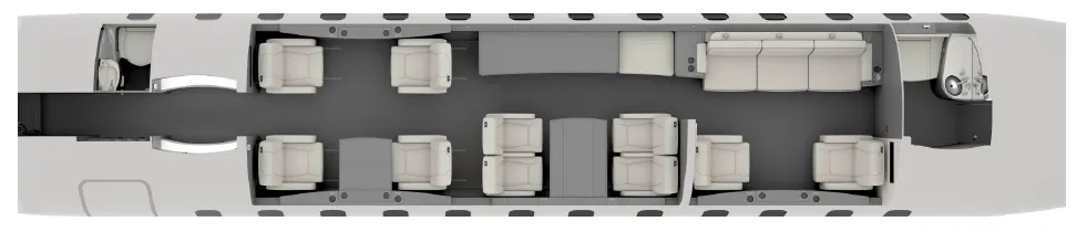 Floor Plan Global 5000 - Day